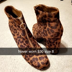 Brand new leopard boots